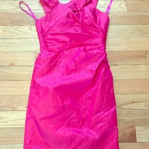 Mori Lee like new hot pink cocktail dress